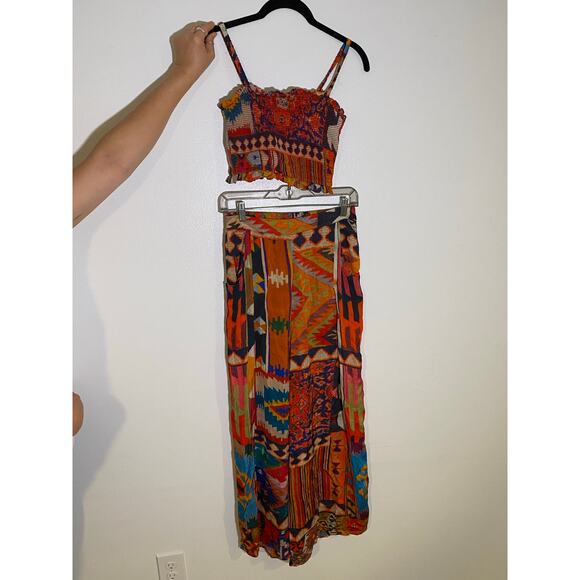 Anthropologie outfit set Lively Abstract Pant Set Ranna Gill SZ XS - Picture 4 of 14